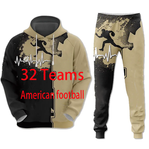 Camiseta de manga corta con cuello redondo para hombre con impresión digital 3D de equipo de fútbol americano de talla grande - Product Image 6