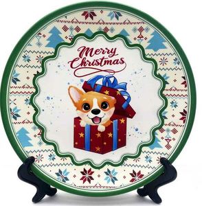 Promotional <b>Ceramic</b> <b>Plate</b> Home Decor Souvenir Gifts Customized Christmas Ornament - Product Image 3
