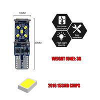 Auto T10 W5W 2016 15SMD LED Canbus Autolampe Leselampe Innenraum Seitenmarkierungsleuchte Weiß 12-24V