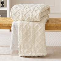 Couverture en flanelle Orvetex de haute qualité, tissée, anti-boulochage, douce et moelleuse, confortable pour la literie d'hiver