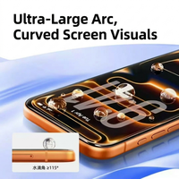 Kaca Tempered Premium 300C Big Arc Edge untuk IPhone17 18Pro Max 15 14 13 Pelindung Layar Privasi HD Jernih 16Plus Anti-Spy Film