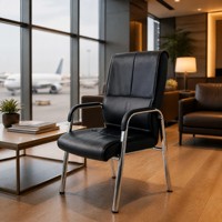 Chaise de bureau en cuir PU de haute qualité, chaise pour formation, visiteurs, conférences et réunions