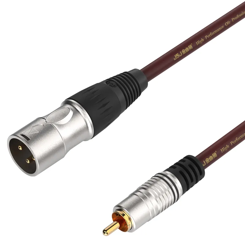 HiFi RCA Male to 3Pin XLR Male Unbalanced Audio Interconnect Cable Cannon Adapter Cord for Amplifier Speaker Mixer