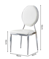 Chaise d'événement blanche empilable, durable et moderne de luxe – Chaise d'hôtel, chaise de salle à manger, chaise de restaurant