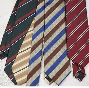 Business Stripes Vintage Wine Red Groom Best Man 8CM Neck <b>Tie</b> Banquet Reception Wedding Hand Neck <b>Ties</b> for Men - Product Image 6