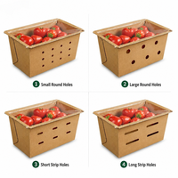 Boîte à baies en papier kraft à parois profondes, punnet personnalisé, couvercle perforé thermoscellable, emballage de légumes en carton blanc, impression OEM