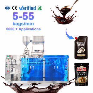 Machine d'emballage automatique haute vitesse pour sachets préformés à bec verseur de sauces liquides (huître et soja) - Product Image 1