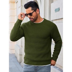 2025 suéter de cuello redondo de punto gofre para hombre con mangas largas 2025 Otoño Invierno con textura térmica ODM Supply - Product Image 5