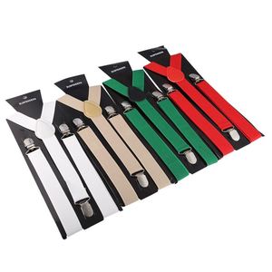 2, 5X100CM Color caramelo <span class=keywords><strong>hombre</strong></span> mujer Pantalones ajustables Y-back Suspender Brace elástico Clip-on cinturón ajustable <span class=keywords><strong>tirantes</strong></span> correas - Product Image 6