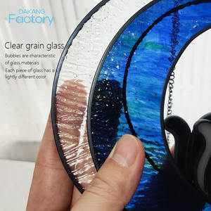 Fornecimento personalizado atacado decoração do jardim e cão suncatchers cristal pendurado quadro lua vitrais suncatcher janela de vidro - Product Image 5