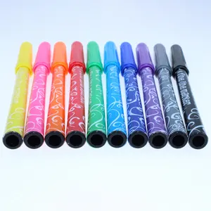 Promotional water color marker pen colored pen 10 pcs sketching set felt tip marker pen in pvc