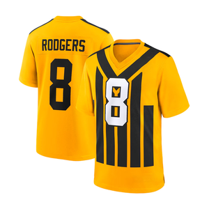 Jersey Sepak Bola Pendek Bordir Baru Pittsburgh 97 Cameron Heyward 4 DK Metcalf 8 Aaron Rodgers 90 T.J. Pakaian Sepak Bola Amerika - Product Image 3
