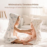 Boutique Brand Cotton Hooded Towel Organic Soft Breathable Bathrobe Towel Custom Packaging