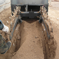 Offre Spéciale : Trancheuse à Chaînes Portée par Tracteur à 3 Points pour le Creusement de Caniveaux de Câbles, d'Irrigation Agricole et de Conduites, Profondeur et Largeur Personnalisables