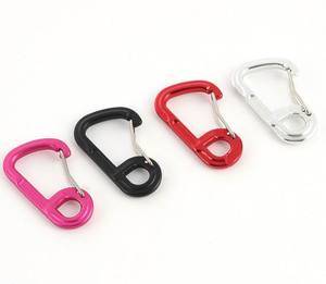 Custom D-Shape Metal Carabiner With Laser Engraved Logo Outdoor Safety <strong>Spring</strong> Hook for Bag &amp; <strong>Keychain</strong> Promotion - Product Image 1