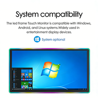 Pantalla Táctil Capacitiva para Kiosco, Pantalla LCD Digital, Monitor Vertical Publicitario con Luz LED RGB, Monitor Táctil para Juegos