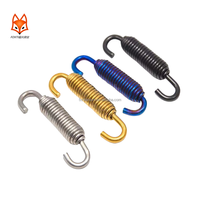 Connecteurs de joint à ressort en titane personnalisables de grade 5 pour tube de système d'échappement de moto coloré style tambour d'usine