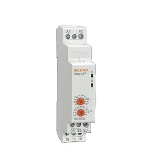 RELETEK Mini module de temporisation relais blanc 50/60HZ AC/DC12-240V 16A temporisation réglable RS-TB14-16/RS-TB24-16