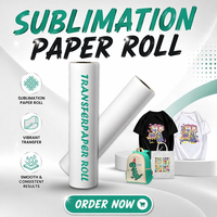 Rouleau de papier de sublimation 44 pouces 30 g/m² à séchage rapide, impression numérique personnalisée, taux de transfert élevé pour vêtements en papier blanc - Vente en gros