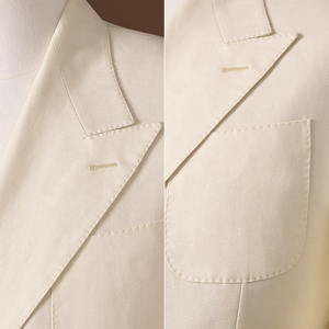 Costume italien pour homme, années <span class=keywords><strong>1930</strong></span>, en coton et lin respirant, décontracté, à double boutonnage, avec revers pointus, veste et pantalon, ensemble 2 pièces - Product Image 2