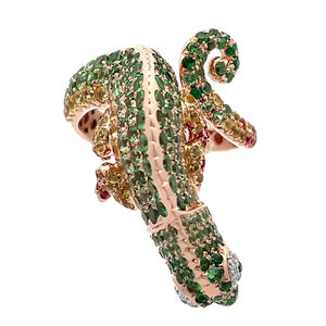 Classic Women's 18K Gold Plated <b>Brass</b> Jewelry Durable Big Zircon Animal <b>Ring</b> for Weddings Engagements Parties - Product Image 1