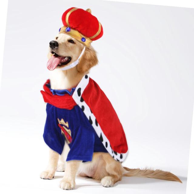 Luxury Pet Cape 2021 New Pet Clothes Dog Costume King Cloak Cape With Hat