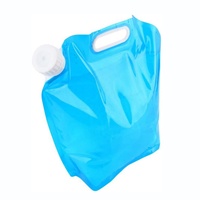 Sac à eau pliable de qualité supérieure, 5 litres, sac à eau pliable portable en plastique, qualité alimentaire, sac à eau pliable pour l'extérieur