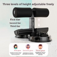 Equipo de Fitness para el Hogar: Entrenador de Abdominales con Soporte de Pies de Doble Ventosa y Cuerda de Tracción para Ejercicio Individual