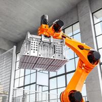 Robot industriel 5 axes KUKA KR180 R3200 pour la manutention et la palettisation, charge utile 180 kg, station de travail - Offre Spéciale