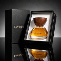 Flacon de parfum personnalisé 30ml 50ml 100ml, flacon de parfum de luxe vide, flacon de parfum rond en verre transparent avec pompe pulvérisatrice et boîte cadeau
