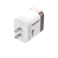 Cargador Rápido USB-C PD de 30W Premium, Diseño Metálico Bicolor, Enchufe Estadounidense, Cargador Portátil para Teléfono, Compatible con iPhone y Samsung, Carga Rápida y Segura