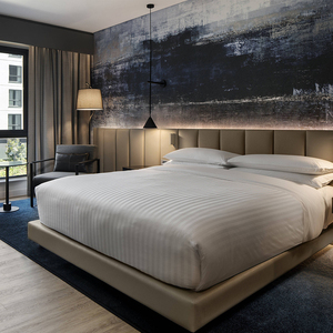 ชุดเฟอร์นิเจอร์โรงแรม เฟอร์นิเจอร์ห้องนอนไม้ พร้อมโซฟาเบดและหัวเตียง ชุดเตียงครบชุด - Product Image 5