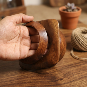 Brazaletes de Madera de Mango Natural, Acabado Mate Suave, Joyería Contemporánea Hecha a Mano, Ecológica y Duradera, Decoración para el Hogar, Regalo Empresarial, Artesanía - Product Image 1
