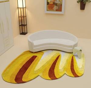 High Quality Modern Gold Multicolored Hand <b>Tufted</b> Wool <b>Rug</b> Solid Color Handmade Carpet for Living Room Home Decor - Product Image 6