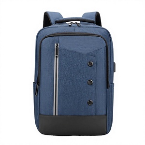 branded Logo 15.6 Inch Waterproof Oxford Anti-Theft <b>Letter</b> Pattern Business Casual School Travel Laptop Backpack USB Port - Product Image 2