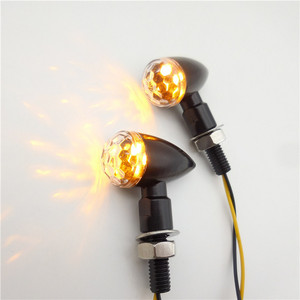 ไฟเลี้ยว LED แบบกระสุนโลหะขนาดเล็ก 12V สำหรับรถจักรยานยนต์และสกู๊ตเตอร์ไฟฟ้า - Product Image 2