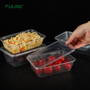 FULING Contenedor de comida desechable transparente para llevar con tapas Fiambrera rectangular de plástico <span class=keywords><strong>PP</strong></span> de grado alimenticio para llevar - Product Image 2