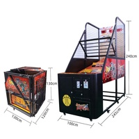 Machine de jeu de tir au basket-ball d'intérieur AMA, à monnayeur, en métal, avec interface en anglais, vente en gros d'usine