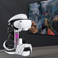 Support de charge multifonctionnel portable avec écran double, station d'accueil, lumière, chargeur, accessoires de jeu pour PS5 VR2/PS5/PS5 Elite Controller