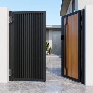 Portail de clôture français moderne à ouverture automatique, <span class=keywords><strong>en</strong></span> aluminium, bois, fer et acier, pour villas, fourniture <span class=keywords><strong>en</strong></span> gros - Product Image 1