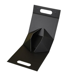 Cajas de Regalo de Cartón con Logotipo Personalizado Disponible, Cajas de Embalaje Magnéticas Plegables de Lujo para Cosméticos, Color Negro, para Perfumes - Product Image 1