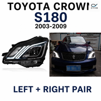 Ensemble de phares LED 65W 4500LM pour Toyota Crown 12e génération 2003-2009, spécifications japonaises, DRL, clignotants séquentiels