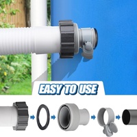 Conector Adaptador para Manguera de Piscina Tipo B para Piscinas Intex, Adaptador de 1.25 a 1.5 Pulgadas
