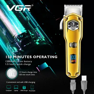 VGR V-693 Powerful Hair Cut Machine Professional Rechargeable Barber Hair Clipper For Men Cordless