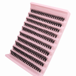 Faux cils 30D 40D 80D F80D Épais, mixtes, segmentés, en fibres synthétiques, style européen et américain, pour la population générale - Product Image 5