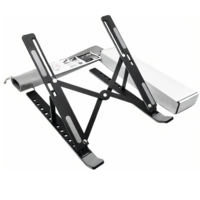 Support pour ordinateur portable en métal aluminium 18 pouces pliable réglable ergonomique pour MacBook iPad Notebook Tablette avec dissipation de chaleur