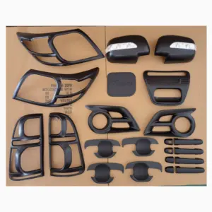 2012-2015 For Toyota Hilux Vigo Car Accessories matte Black Protection Rearview Side Door Mirror Cover Trim Car decoration