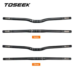 TOSEEK 25.4mm Full Carbon Handlebar Folding Bicycle Handle Bar 400-700MM One-Shaped Ultralight Bicycle Straight Handlebar