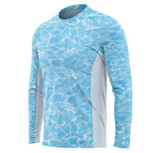 Abbigliamento da pesca con stampa personalizzata maglia da pesca manica lunga estate protezione solare UV abbigliamento da pesca per prestazioni all'aperto