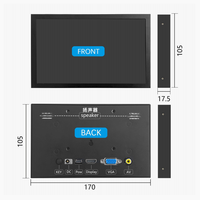 Pantalla LCD de 7 Pulgadas con Múltiples Interfaces, 1024x600 HD-MI VGA/AV, Pantalla Multimedia para Publicidad